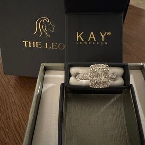 Engagement ring and wedding band